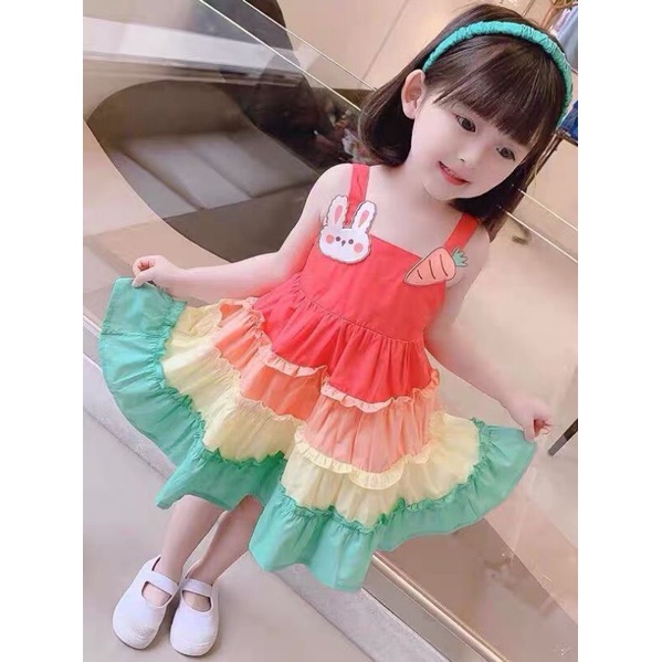 Váy sắc màu cho bé điệu