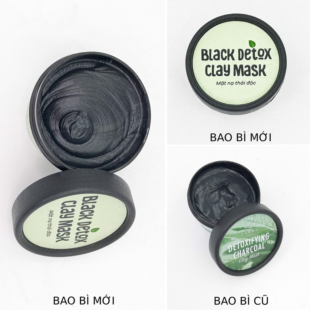 Mặt Nạ Đất Sét Than Hoạt Tính Thanh Lọc, Thải Độc Da Black Detox Clay Mask Zakka Naturals 40g | BigBuy360 - bigbuy360.vn