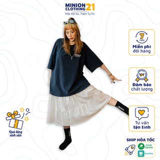 Chân váy trơn dáng dài MINIONCLOTHING21 cạp chun xoè nhẹ 2 lớp chất mềm mịn mát Ulzzang Streetwear V3001
