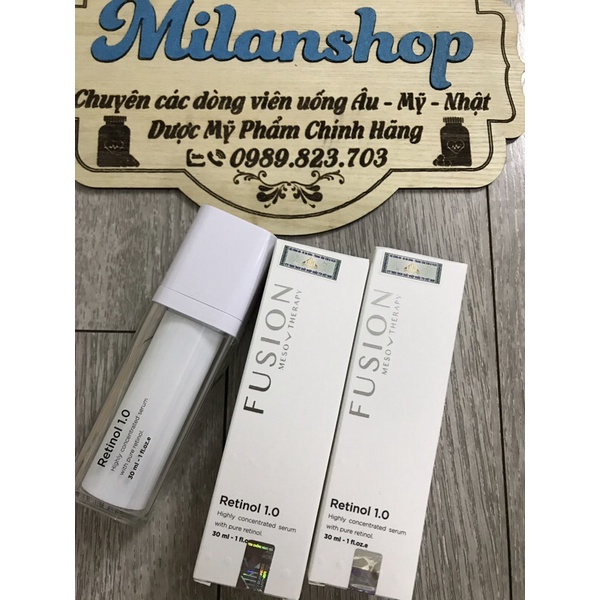 [Hàng Chính Hãng] Kem chống lão hoá mờ nám, tàn nhang Fusion Retinol 1.0 Meso Therapy 30ml