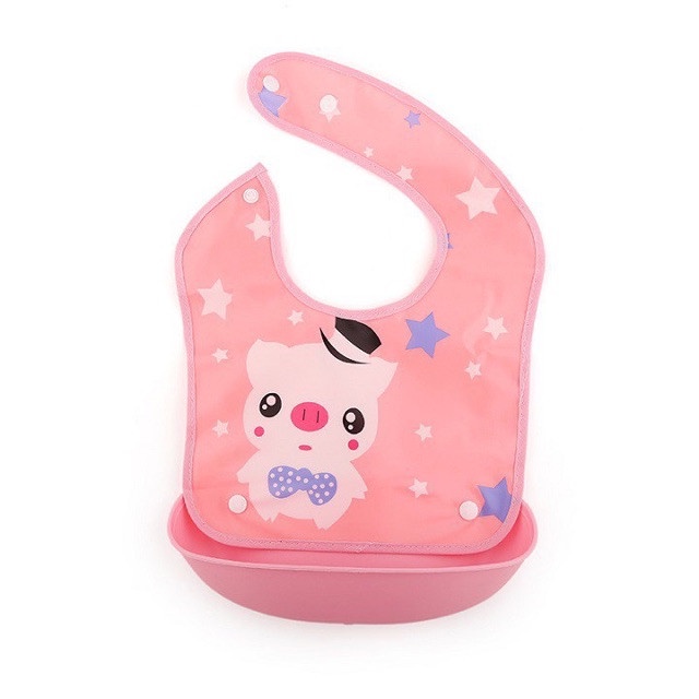 Yếm máng Chống Thấm Cho Bé Ăn Dặm Nhiều Màu