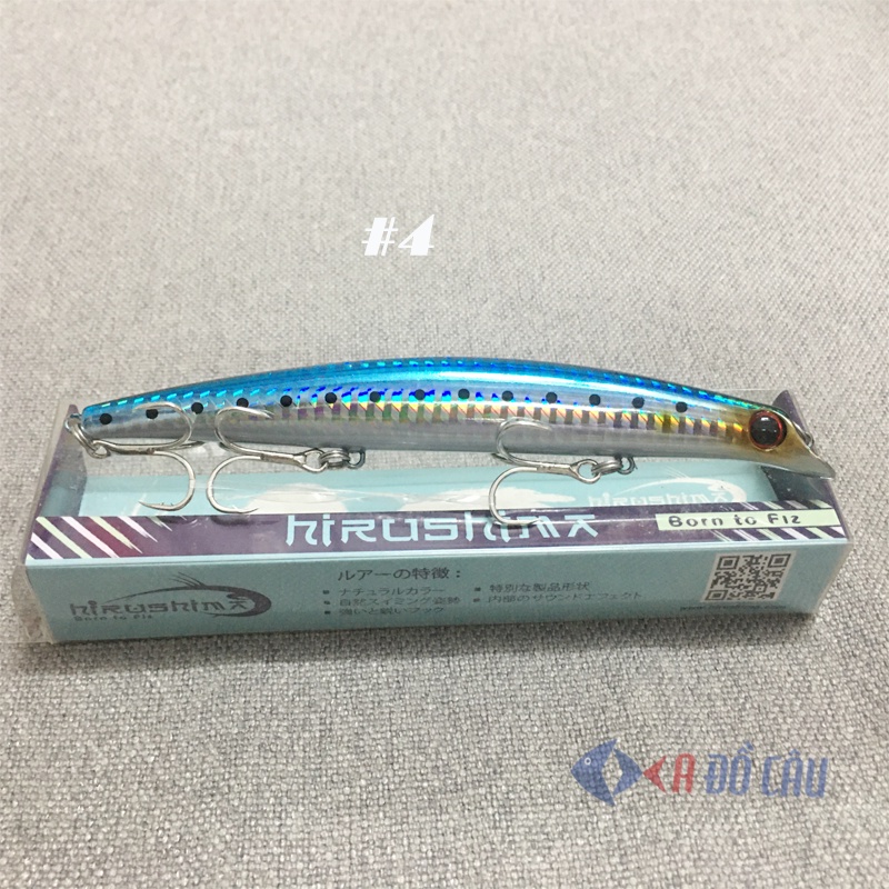 Mồi câu cá chẽm Hirushima Minnow Lipless 130 Pro