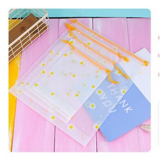 Túi dây rút họa tiết hoa cúc cute