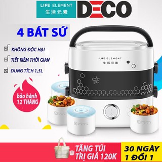 Hộp cơm cắm điện có bát sứ Life Element