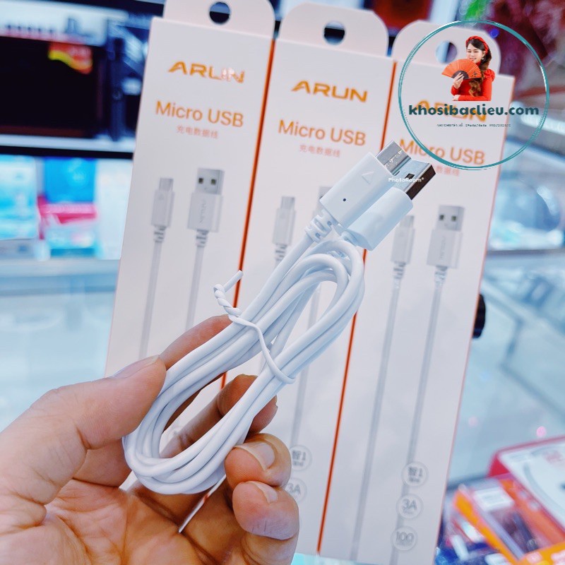 Cáp sạc Arun MicroUSB dành cho Các Dòng Android Dài 1m Dây Chính Hiệu Sạc Nhanh