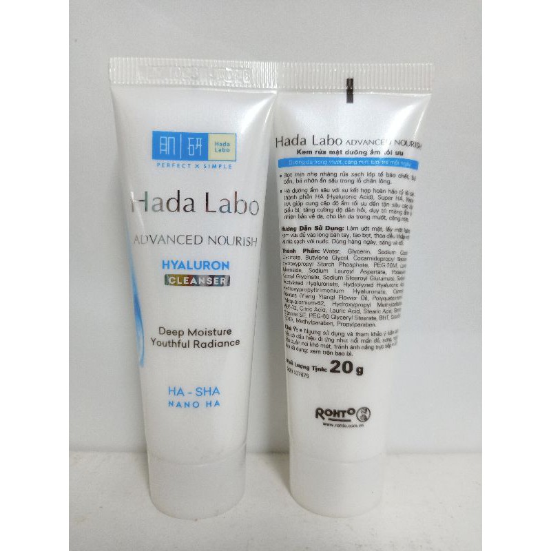 (20g - 25g) Kem rửa mặt Hada Labo