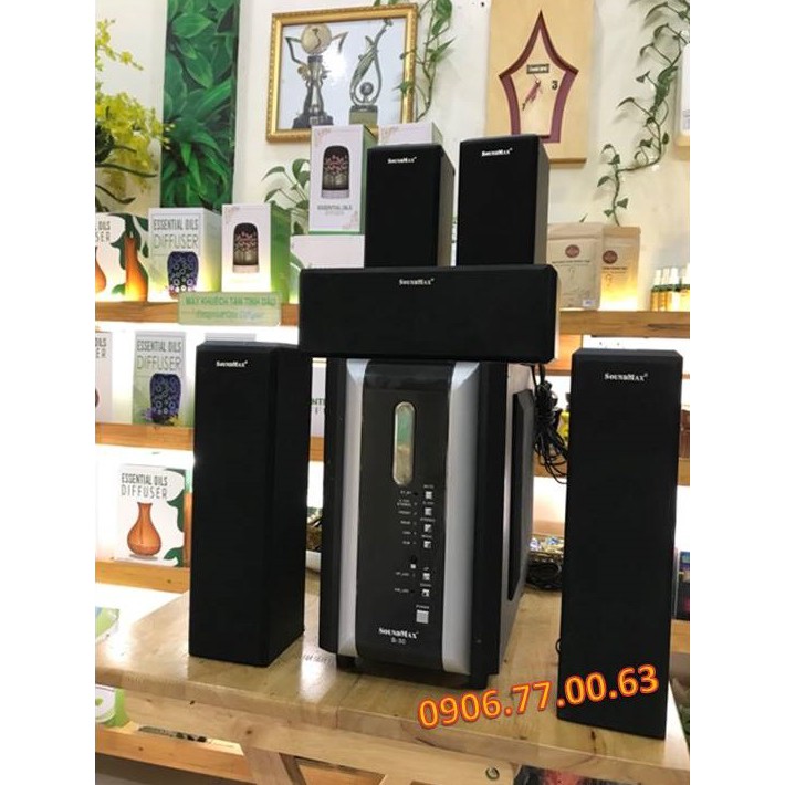 Bộ Loa cột nghe nhạc Soundmax B30 5.1 đen bass lớn