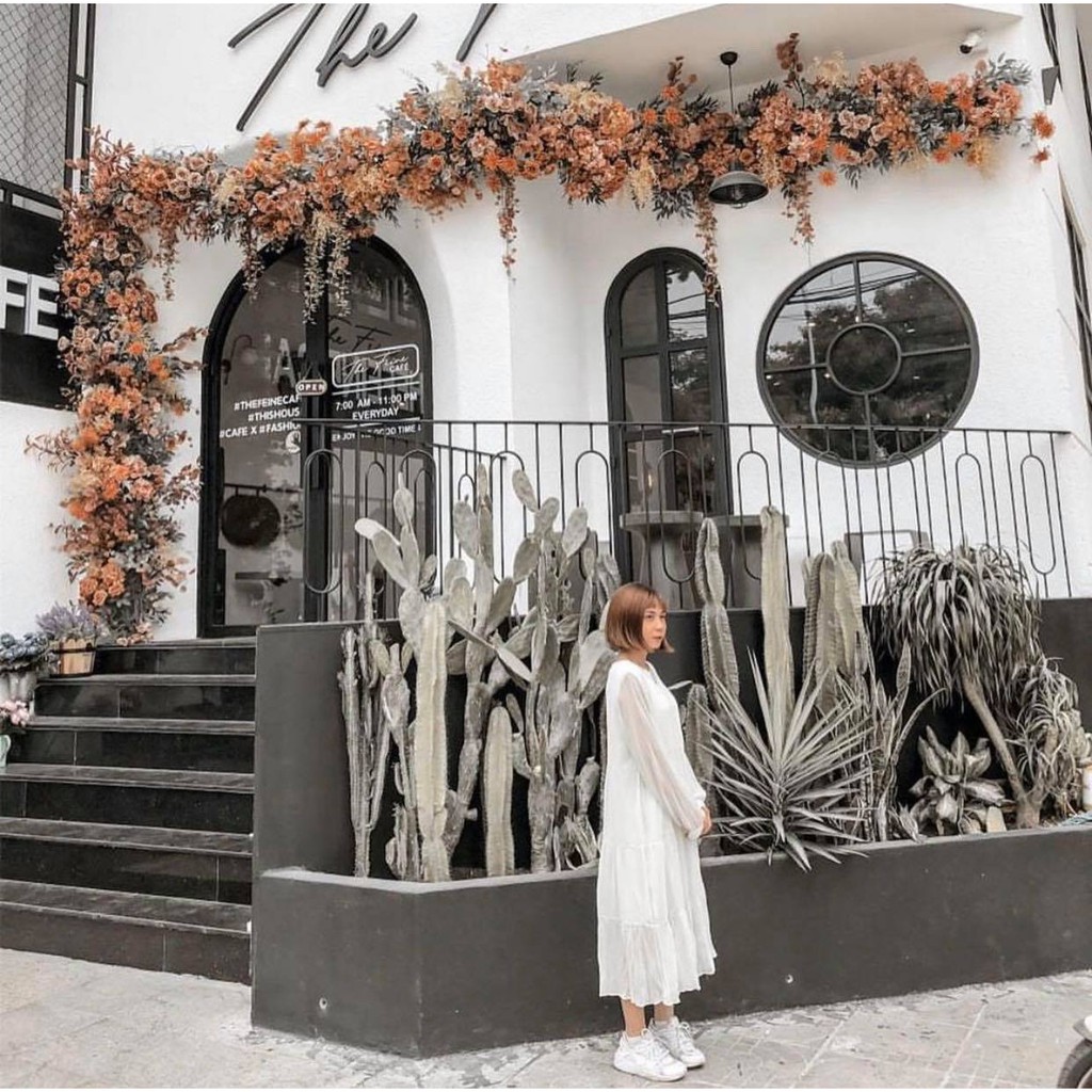 💃 Đầm Midi Trắng Viền Tầng Dài Tay 2 Màu | BigBuy360 - bigbuy360.vn