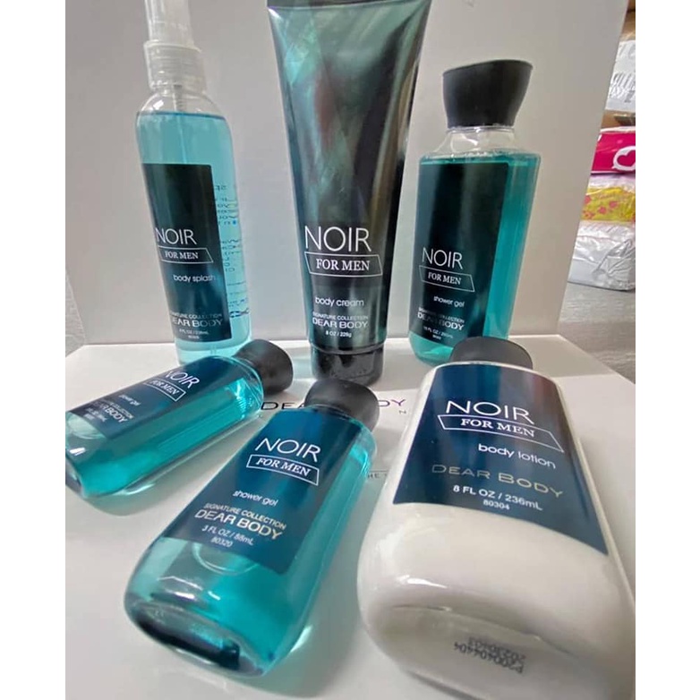 Shower Gel NOIR FOR MEN Nam , Sữa tắm dầu gội đầu nam Dear Body, mùi hương nam tính