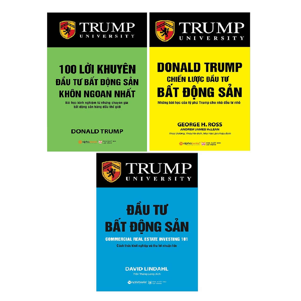 Sách -Combo 100 Lời Khuyên Đầu Tư Bất Động Sản+Donald Trump-Chiến Lược Đầu Tư Bất Động Sản+Đầu Tư Bất Động Sản (3 cuốn)