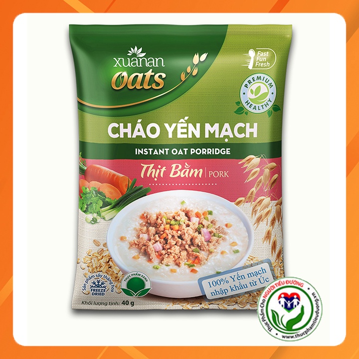 Cháo yến mạch thịt bằm gói 40g