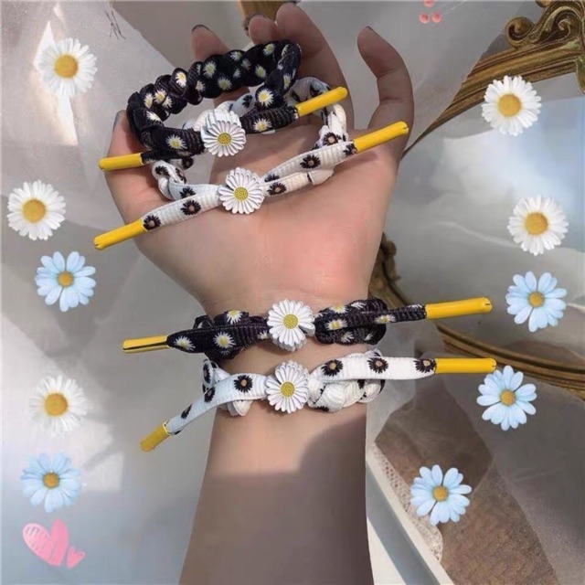 Vòng tay hoa cúc daisy đan sợi kết sợi GD GDRAGON PMO PEACEMINUSONE Bracelet