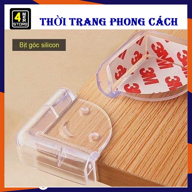 ⚡ Miếng Dụng Cụ Silicone Chữ L Chặn Và Bịt Góc Bàn Tủ Cửa Bảo Vệ Bé - Dụng Cụ Bọc Cạnh Bàn Silicon Trong Suốt ⚡