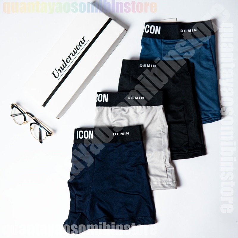 Combo quần sịp đùi nam ICON chất vải thun lạnh,co giãn 4 chiều, thoáng mát,ko nhăn,ko xù, thoải mái vận động