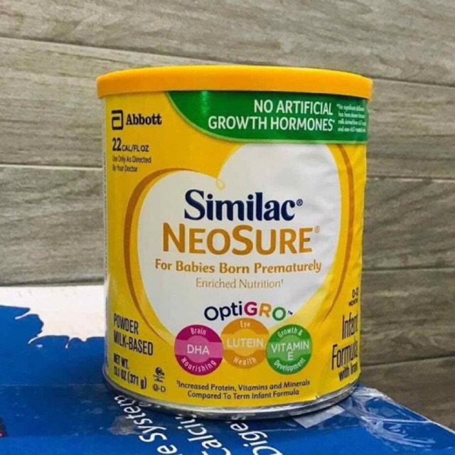 Sữa Similac NeoSure 371g của Mỹ dành cho trẻ sinh non