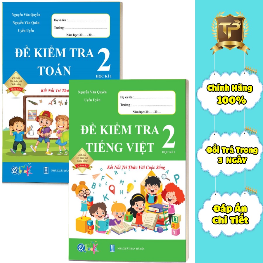 Sách - Đề Kiểm Tra dành cho học sinh lớp 2 - Toán và Tiếng Việt kết nối - kì 1 (2 quyển)