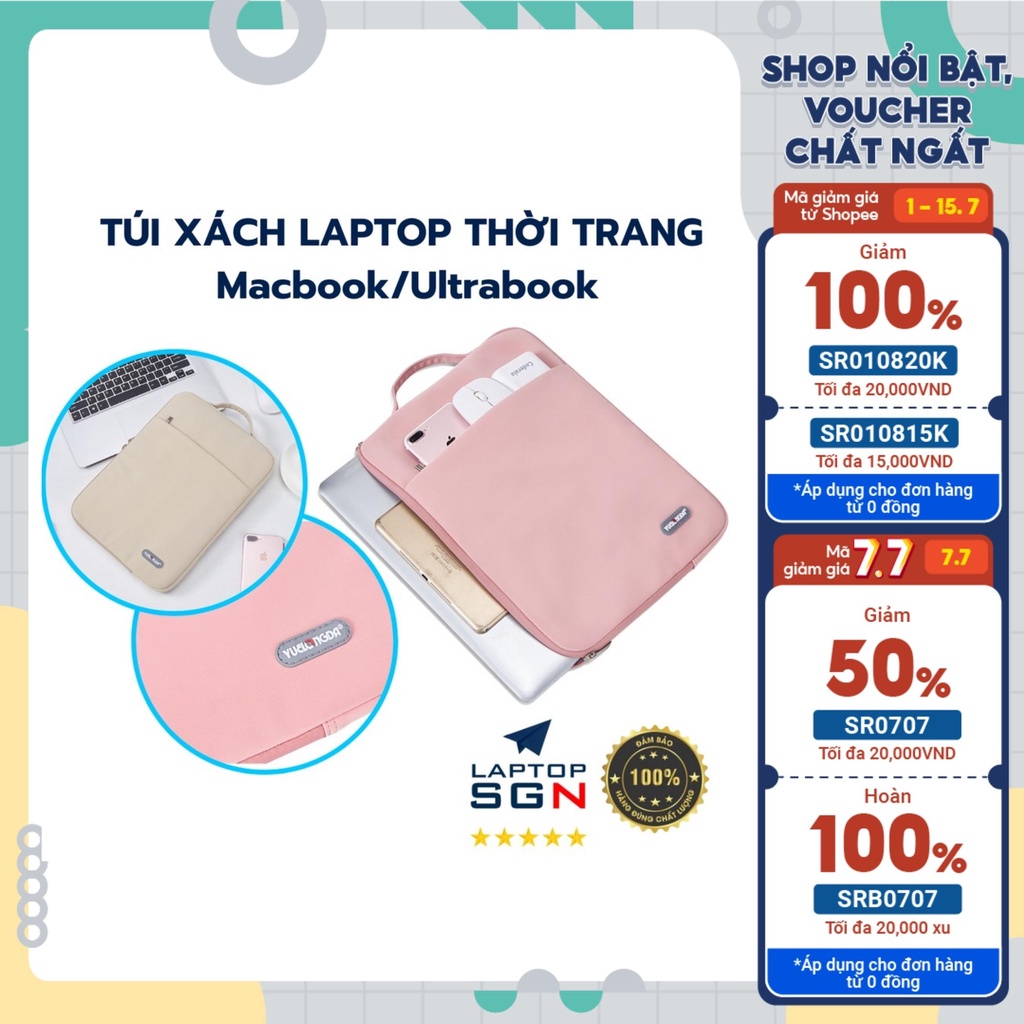 Túi xách chống sốc thời trang cho laptop, Macbook Thương hiệu YueLongda - Chất liệu cao cấp, dây kéo cực xịn
