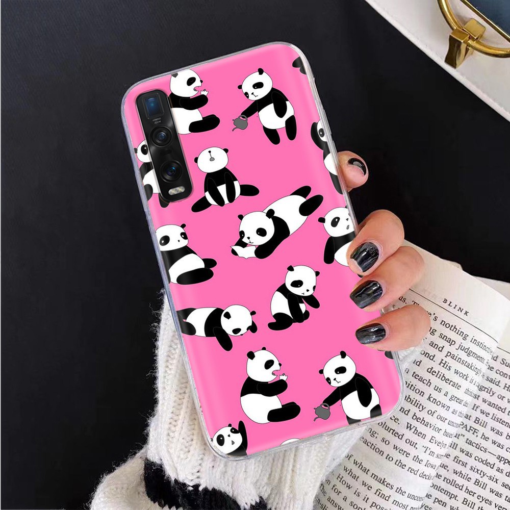 Transparent Case for Samsung Galaxy Note 8 9 Core J7 Prime J730 Duo A6S Plus A8S Pro Cute Panda Clear Cover