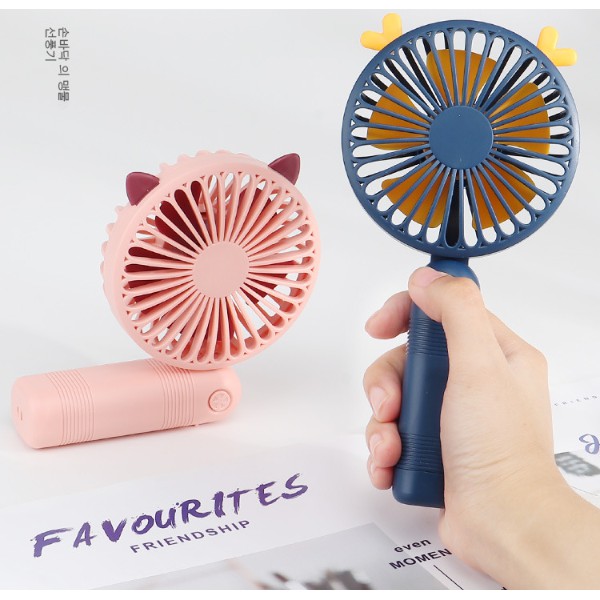 Quạt cầm tay mini, Quạt tích điện cầm tay sạc điện USB tai thú đáng yêu | BigBuy360 - bigbuy360.vn