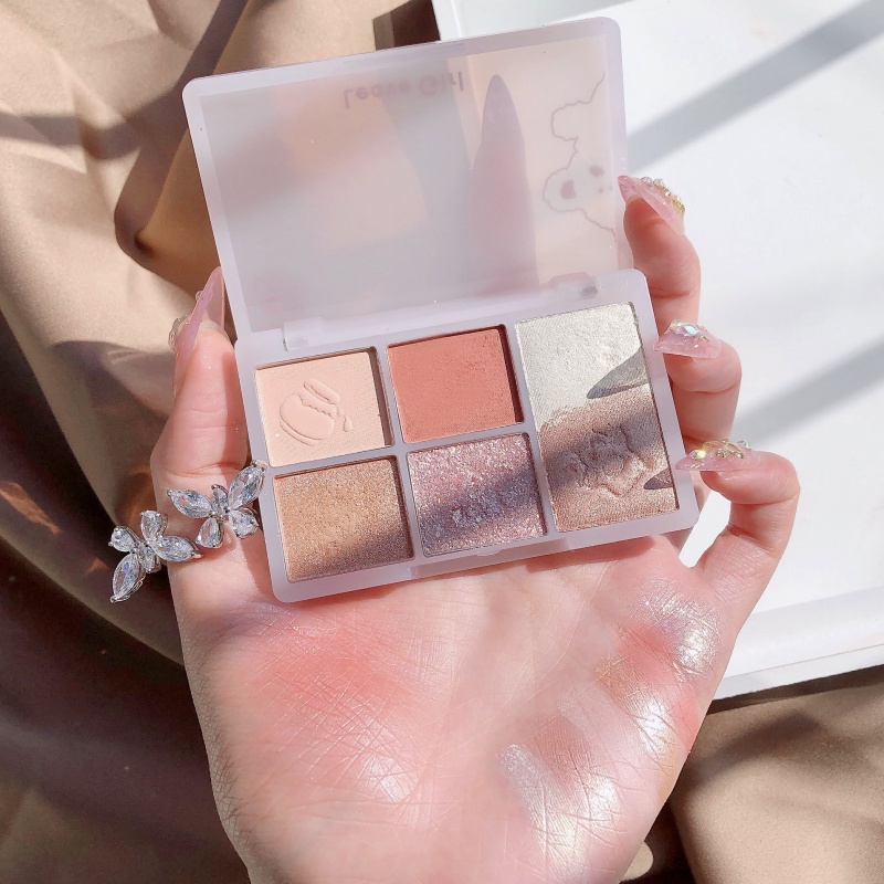 [Hàng mới về] Bảng phấn mắt kiêm má hồng bắt sáng màu sắc thời trang cho nữ