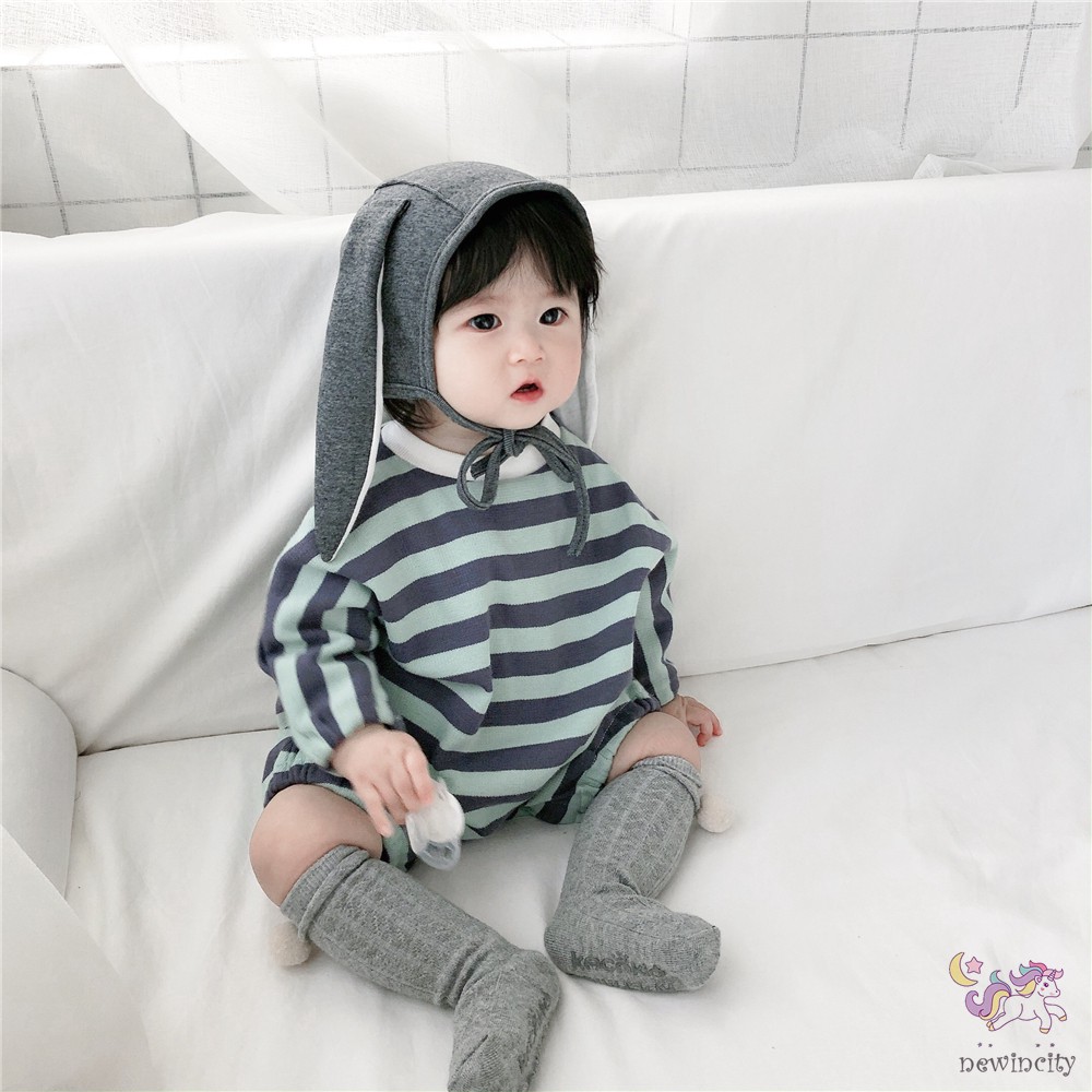 Set Áo Liền Quần &amp; Nón Tai Thỏ Đáng Yêu Dành Cho Bé