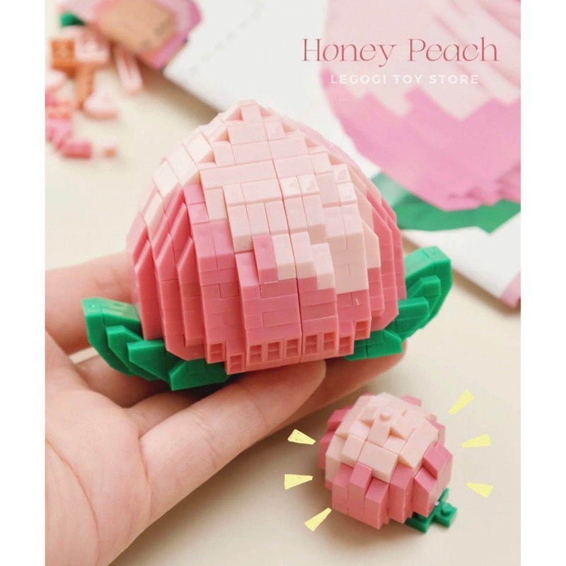 Đồ chơi xếp hình HOA QUẢ BƠ CHUỐI ĐÀO mô hình lắp ráp