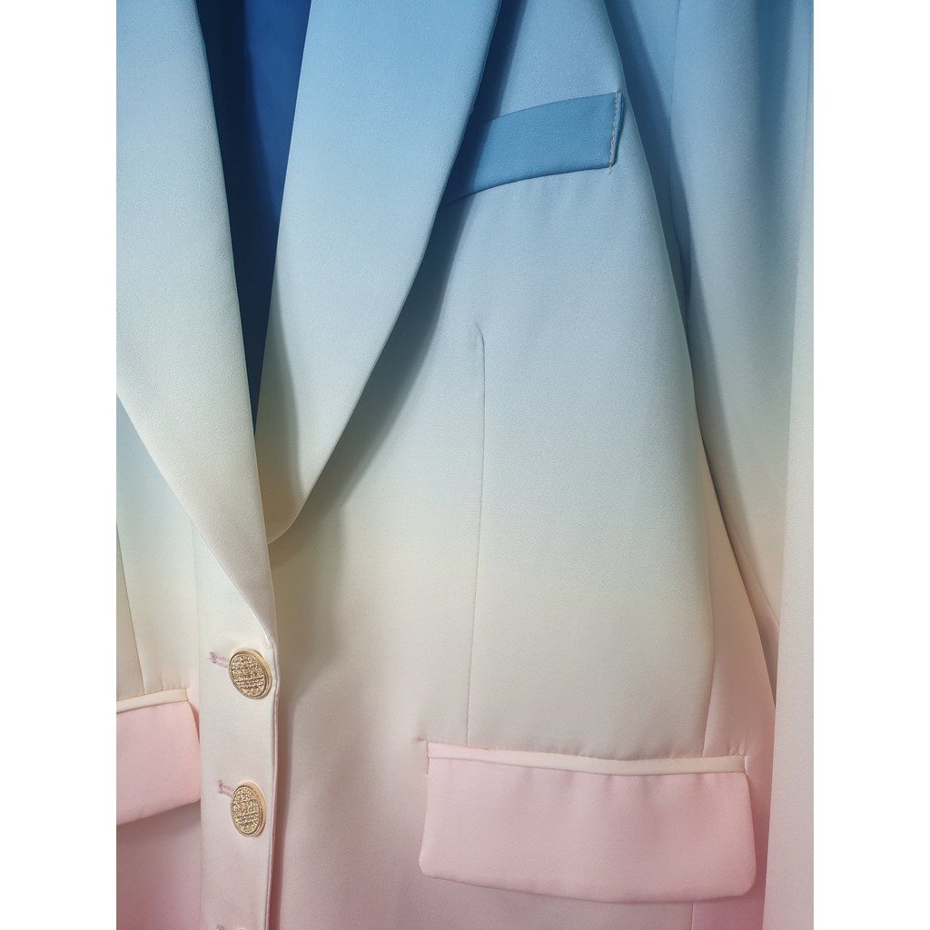 Áo vest blazer nữ loang màu thêu mặt trăng nơi ngực siu chất siu sang (có hình thật) | BigBuy360 - bigbuy360.vn