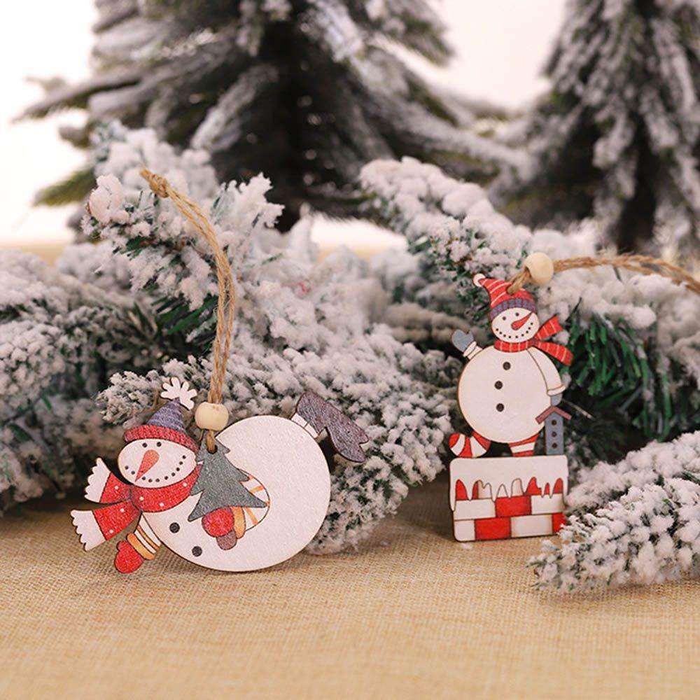 GOGOUP Set 2 Phụ Kiện Treo Trang Trí Giáng Sinh Hình Thiên Thần / Ông Già Noel