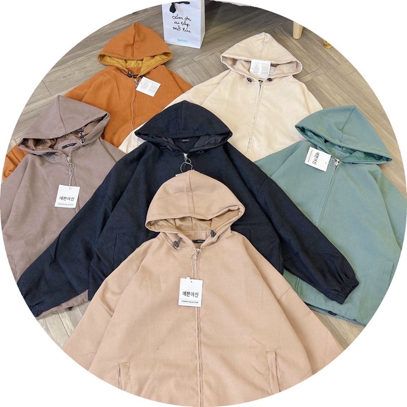 Áo khoác tay bí nhung bố dày dặn hai lớp