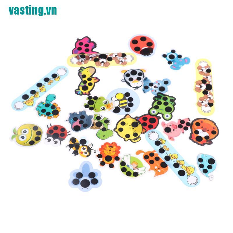 V☆Set 4 Miếng Dán Nhiệt Kế Đo Nhiệt Độ Cơ Thể An Toàn Cho Bé