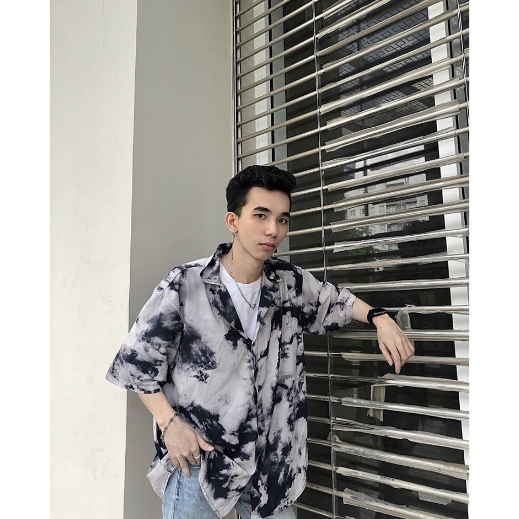 Áo Sơmi HOẠT TIẾT MÂY CLOUDY | Sơ Mi Lụa Mềm CNK 100% [40-100KG] | BigBuy360 - bigbuy360.vn