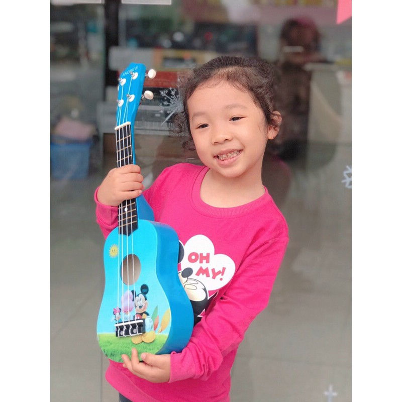 Ukulele giá rẻ] Đàn Ukulele Soprano Andrew hoạt hình(TẶNG GT TỰ HỌC VÀ PICK) ANDREW