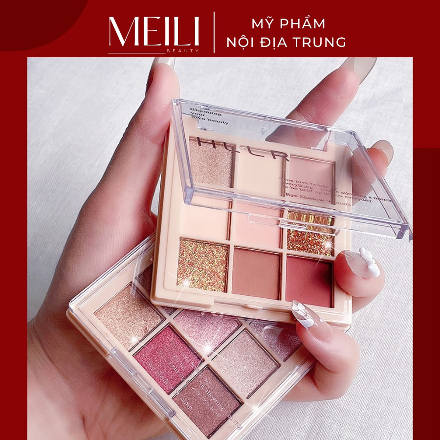 Bảng Phấn Mắt HLLR 9 Ô Trang Điểm Mắt Màu Sắc Long Lanh Quyến Rũ - Meili Beauty