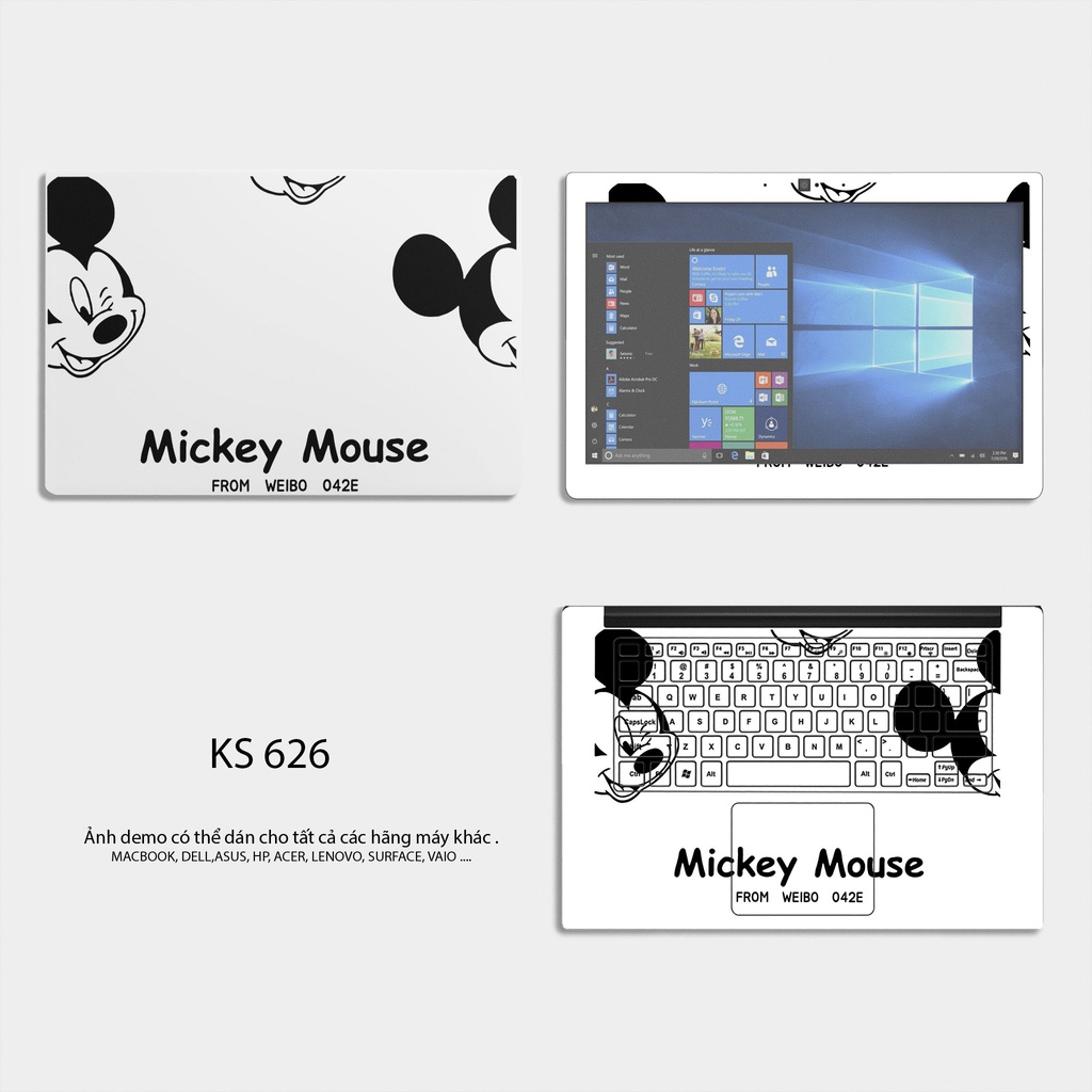 Mẫu Mickey - Skin Dán Laptop Cắt Sẵn