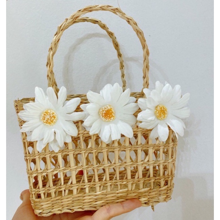 Túi cói sống ảo xinh yêu hàng đan kỹ (sẵn hàng sỉ SLL)