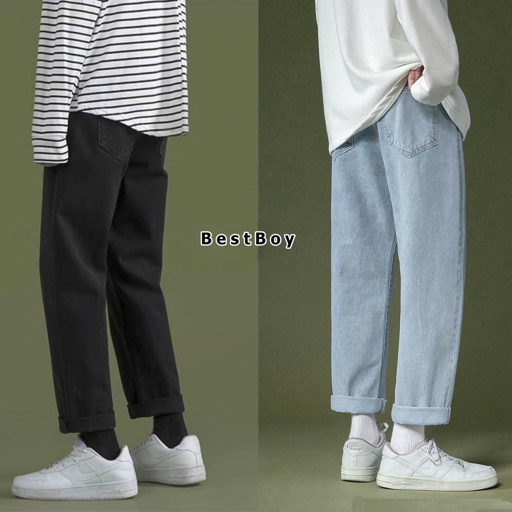 Quần jeans baggy nam nữ ống rộng style hot trend Hàn Quốc 2022 TR