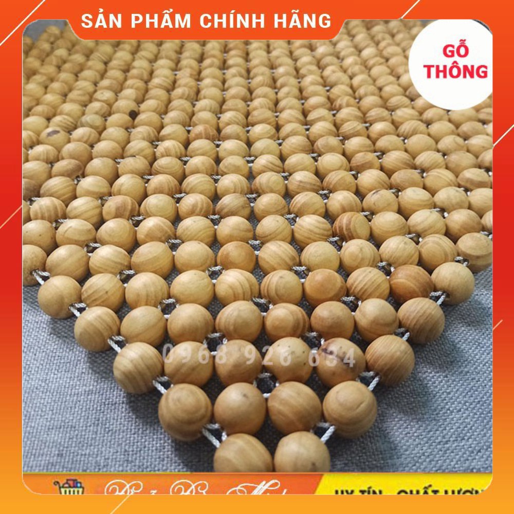 Combo lót ghế hạt gỗFREESHIPLót ghế ô tô khoác thông + lót thông vuông loại tốt