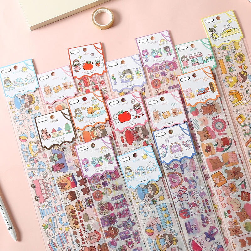 Tờ sticker dán trang trí sổ tay / nhật ký phong cách Hàn Quốc dễ thương diy