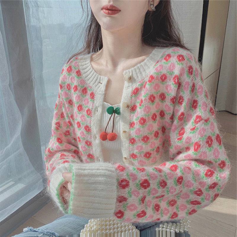 Áo Khoác Cardigan Vải Len Dáng Ngắn Phong Cách Trẻ Trung Thời Trang