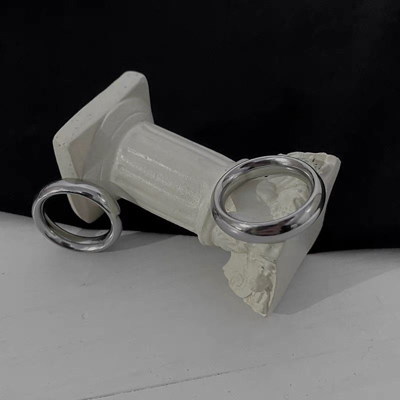 Nhẫn trơn bo góc unisex thép titan không gỉ thời trang Hàn Quốc BTS