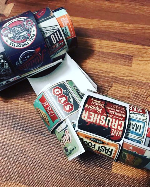 Combo sticker dán chống nước chủ đề Retro