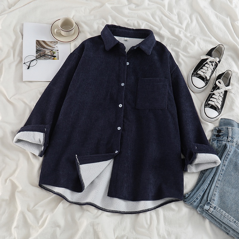 Áo khoác nhung dày màu sắc retro cho nữ | BigBuy360 - bigbuy360.vn