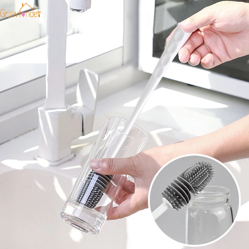 Cọ Silicone Cán Dài Vệ Sinh Ly Cốc Tiện Dụng