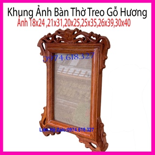 Khung ảnh thờ treo tường gỗ hương nhiều cỡ