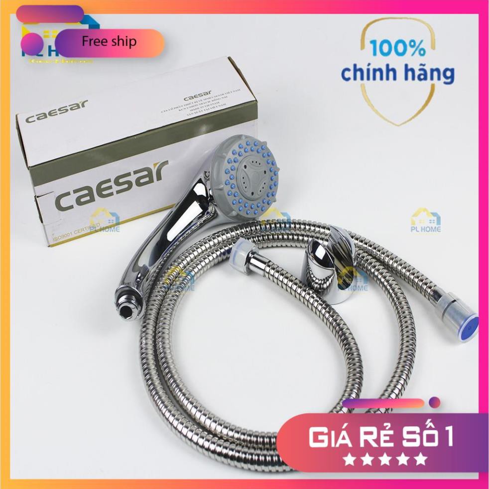 Tay sen tắm CAESAR SH221 cao cấp 2 chức năng phun nước, Nhựa ABS mạ Crom kết nối được với các loại dây sen