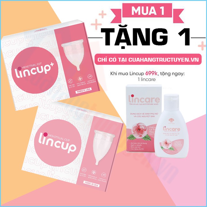 [CHÍNH HÃNG-TẶNG DDVS] Cốc Nguyệt San Lincup + Cho Phụ Nữ Cổ Tử Cung Thấp/ Đã Sinh Thường 2 Bé Litimate Nhập Khẩu Từ Mỹ