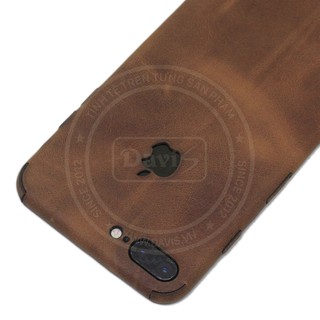 Miếng dán da dán full viền cho iphone 7 Plus làm từ da thật cao cấp - Davis