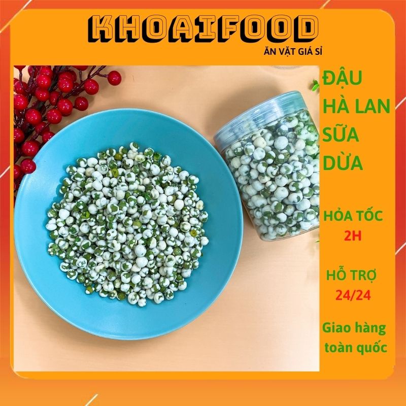 Đậu Hà Lan tẩm vị sữa dừa sấy giòn rất ưa - ăn vặt tuổi thơ