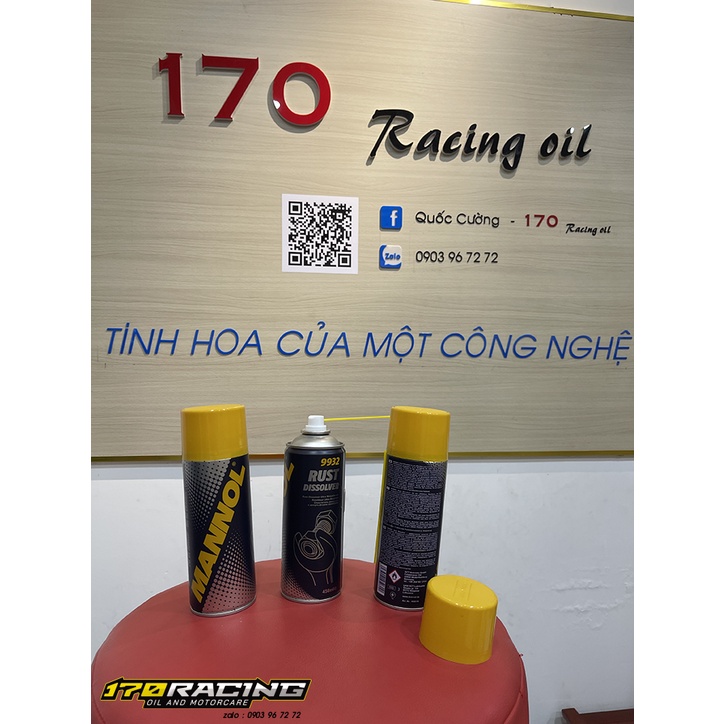 (HCM) Chai Xịt Bôi Trơn Chống Rỉ Sét MANNOL 9932 RUST DISSOLVER Dung Tích 450 ML Hàng Chính Hãng Đức