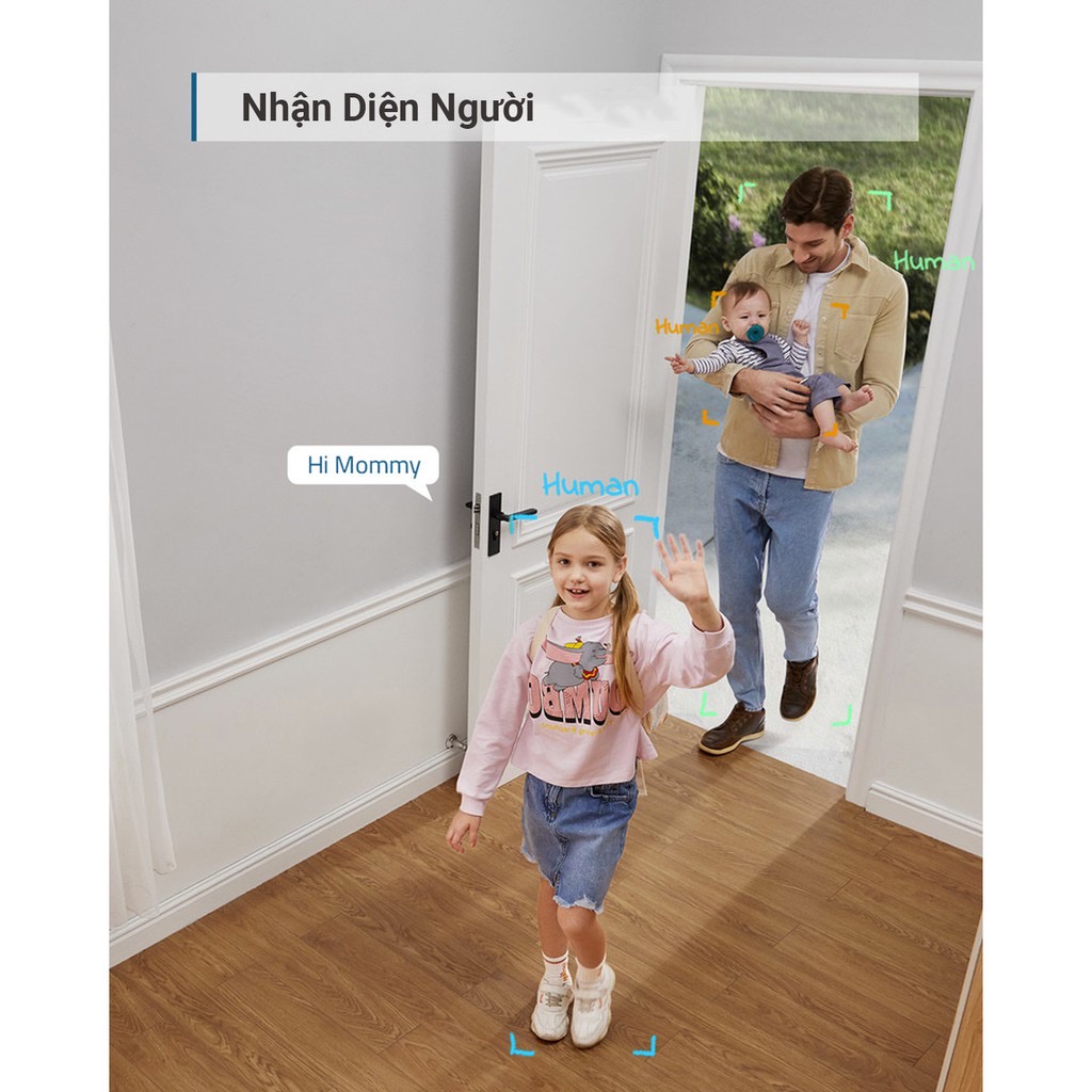 Camera an ninh trong nhà 360 độ Eufy Indoor Cam PT 2K (T8410)